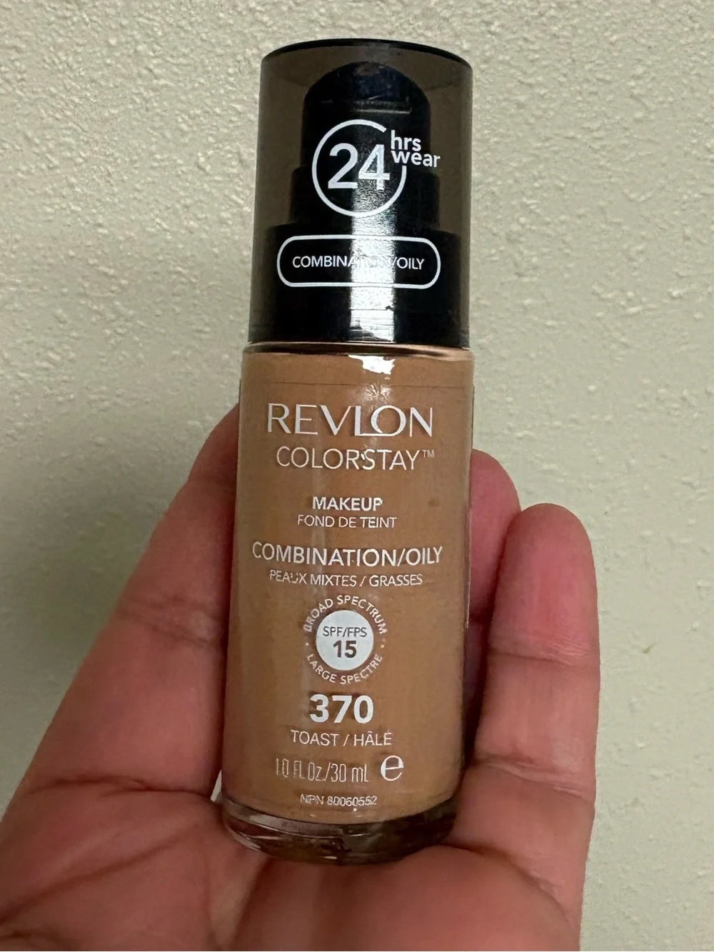 Revlon ColorStay Makeup Foundation - 370 Toast (Combination/Oily) Like NewTested